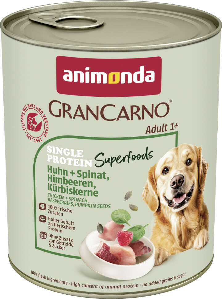 animonda Hunde-Nassfutter GranCarno Adult Superfoods Huhn